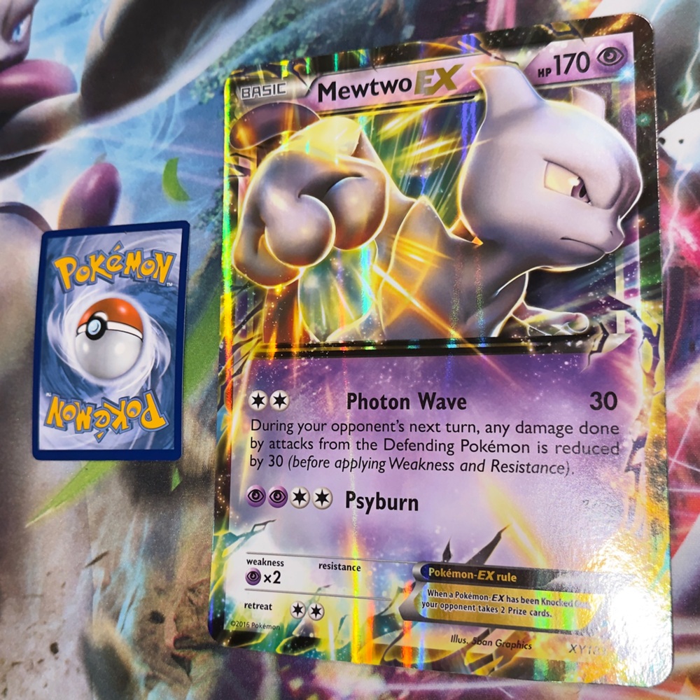 Oversized Mewtwo EX XY183 Holo Promo Pokemon Card Tcg